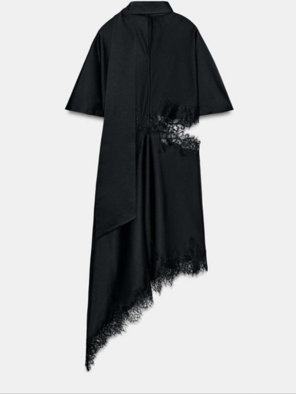 ZARA SATIN EFFECT LACE DRESS - Picture 12 of 13